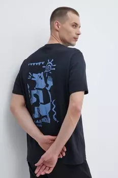 Хлопковая футболка Explorers Canyon Columbia, черный