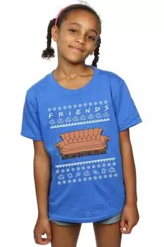 Хлопковая футболка Fair Isle Couch Friends, синий