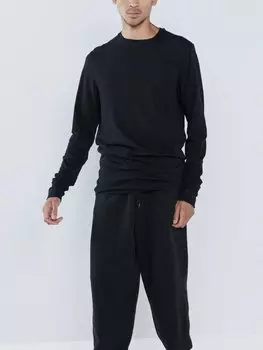 Хлопковая футболка fallen с длинными рукавами Raey, черный