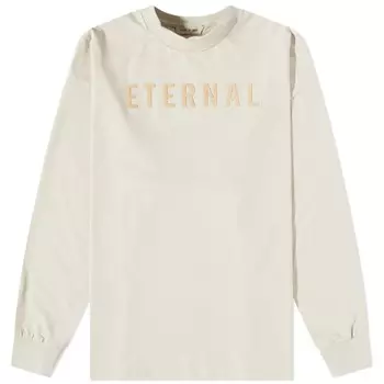 Хлопковая футболка Fear of God с длинными рукавами Eternal, бежевый