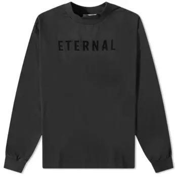 Хлопковая футболка Fear of God с длинными рукавами Eternal, черный