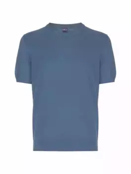 Хлопковая футболка Fedeli, тёмно-синий