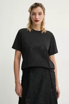 Хлопковая футболка Fenella Munthe, черный