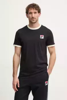Хлопковая футболка Fila, черный
