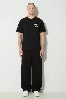 Хлопковая футболка Filling Pieces, черный