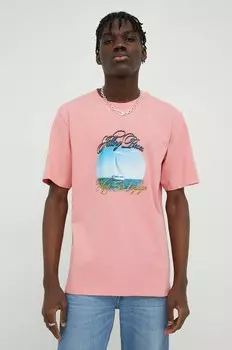 Хлопковая футболка Filling Pieces, розовый