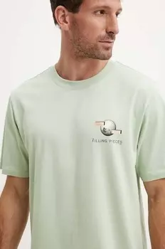 Хлопковая футболка Filling Pieces, зеленый