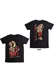 Хлопковая футболка Follow The Leader с принтом на спине Korn, черный