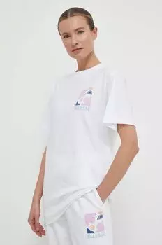 Хлопковая футболка Fortunata T-Shirt Ellesse, белый