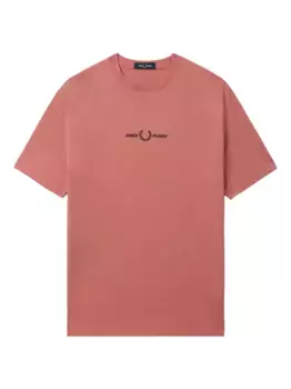 Хлопковая футболка Fred Perry, розовый