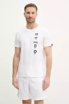 Хлопковая футболка Freedom T Alpha Industries, белый