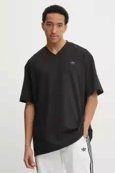 Хлопковая футболка FRONT ST TEE adidas Originals, черный