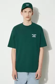 Хлопковая футболка Футболка со слоганом Drle de Monsieur, зеленый