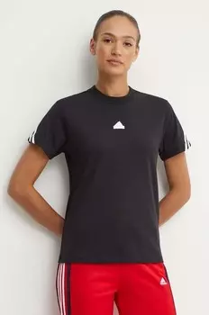 Хлопковая футболка Future Icons adidas, черный