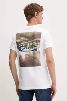 Хлопковая футболка G-Star, белый
