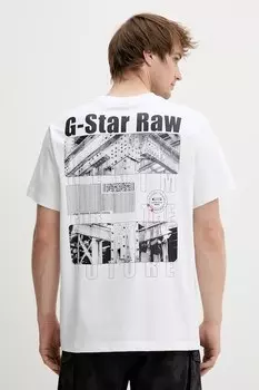 Хлопковая футболка G-Star, белый