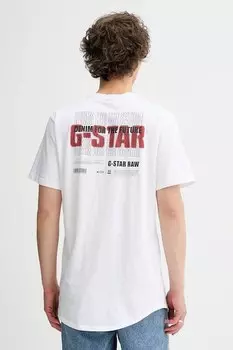 Хлопковая футболка G-Star, белый