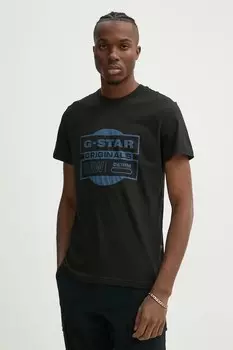 Хлопковая футболка G-Star, черный