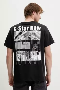 Хлопковая футболка G-Star, черный