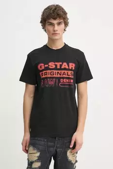 Хлопковая футболка G-Star, черный