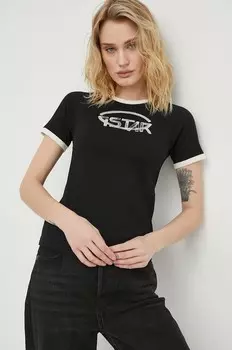 Хлопковая футболка G-Star, черный