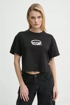 Хлопковая футболка G-Star, черный