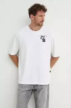 Хлопковая футболка G-Star Raw, белый