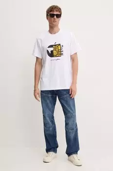 Хлопковая футболка G-Star Raw, белый