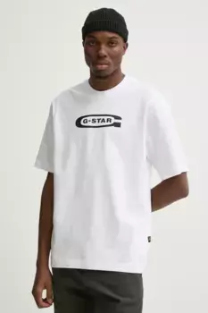 Хлопковая футболка G-Star Raw, белый