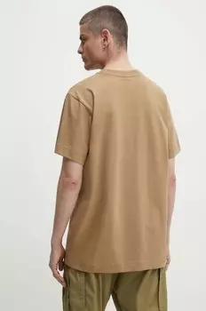 Хлопковая футболка G-Star Raw, бежевый