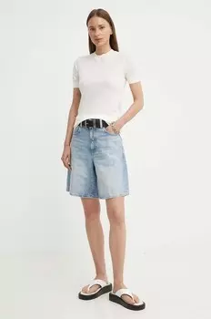 Хлопковая футболка G-Star Raw, бежевый