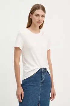 Хлопковая футболка G-Star Raw, бежевый