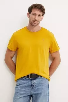Хлопковая футболка G-Star Raw, желтый