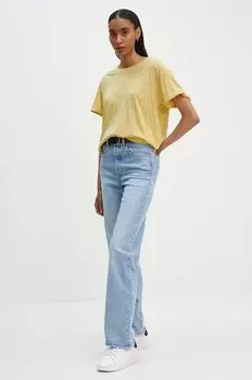 Хлопковая футболка G-Star Raw, желтый