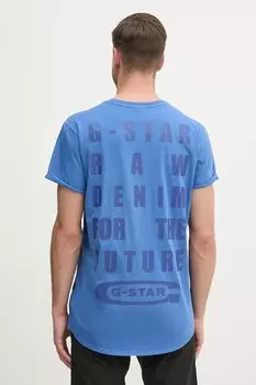Хлопковая футболка G-Star, синий
