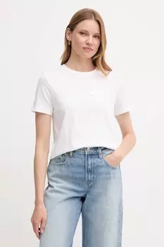 Хлопковая футболка Gant, белый