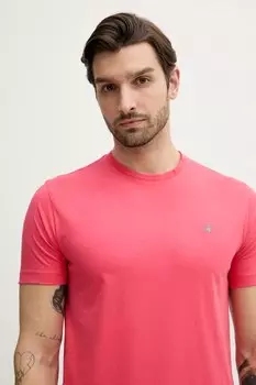 Хлопковая футболка Gant, розовый