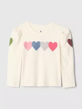 Хлопковая футболка Gap, бежевый