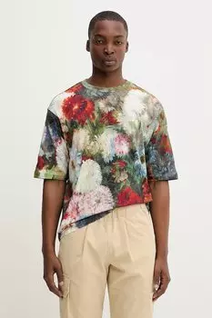Хлопковая футболка GENOVA Desigual, зеленый