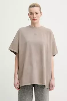 Хлопковая футболка Gestuz, бежевый