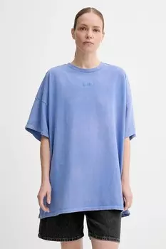 Хлопковая футболка Gestuz, фиолетовый