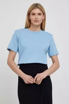 Хлопковая футболка Gestuz, синий