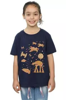 Хлопковая футболка Gingerbread Battle Star Wars, темно-синий