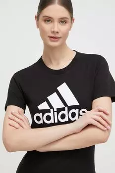 Хлопковая футболка GL0722 adidas, черный