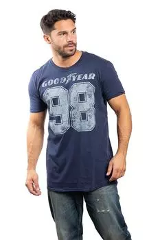 Хлопковая футболка Goodyear 98 Petrol Heads, синий