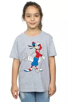Хлопковая футболка Goofy Golf Disney, серый