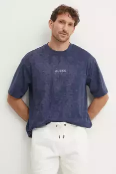 Хлопковая футболка GOTAM Guess, фиолетовый