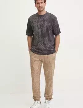 Хлопковая футболка GOTAM Guess, фиолетовый