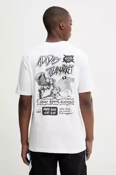 Хлопковая футболка Graphic LO TS Adidas Originals, белый
