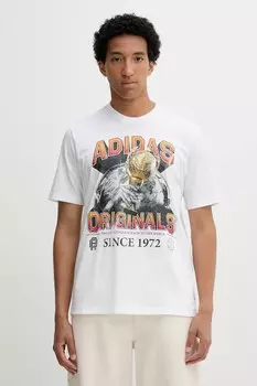 Хлопковая футболка Graphic Reg Sst Adidas Originals, белый